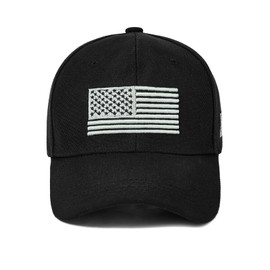 American Flag Hats for Men Black Ball Caps for Men Adjustable Patriotic Embroidery Hat with UV Protection Perfect for Independence Day