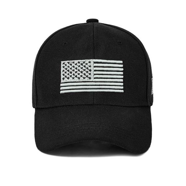 American Flag Hats for Men Black Ball Caps for Men