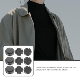 Beavorty Magnetic Press Studs for Sewing Black Diameter 22 mm 6 Pairs Invisible Magnetic Buttons for Clothes Coat Wind Jacket Handbags Bibs DIY Sewing Crafts Sewing Accessories