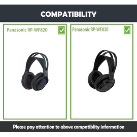 HTINDUSTRY Replacement Ear Pads Compatible with Panasonic RP-WF830/Panasonic RP-WF820 Ear Pads with Softer Protein Leather/Memory Foam