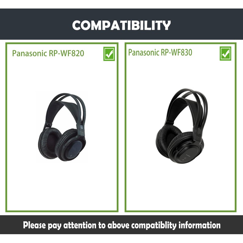 HTINDUSTRY Replacement Ear Pads Compatible with Panasonic RP-WF830/Panasonic RP-WF820 Ear