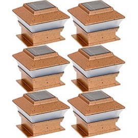 Tricod PL244 Plastic Copper Square Post Deck Fence Mount for 4x4 Wood Posts, 6-Pack