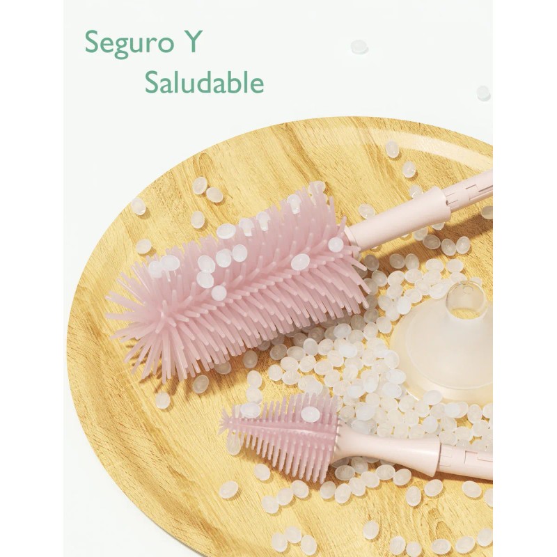 Momcozy Cepillo Limpiar Para Biberones Bebé Rosa Ls002, Cepillo Limpiador
