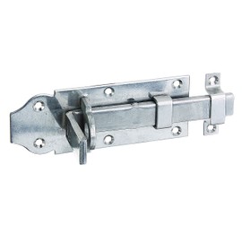 Alberts 116910 Lock Bolt | Straight, with Flat Handle and Attached Loop | Stainless Steel | Plate 120 x 45 mm