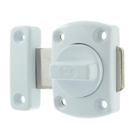Amig - Zamak Door Bolt | Bolt Bolt Mod. 388 | Door Lock in White | Gate Lock Bolt Door Slider | Dimensions: 30 x 42 | Compact Screw-On Locking Bolt | Zinc Alloy Material
