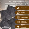 Cork Wall Tile Squares - Dark (4 Count)