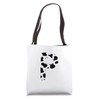 Creative Bold Marker Letter P - Cow Pattern Design Tote