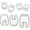 Citystores® 15mm (5/8 inch) Plastic Pipe Clip White Snap-in Design,