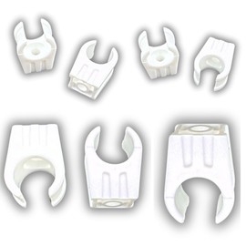 Citystores® 15mm (5/8 inch) Plastic Pipe Clip White Snap-in Design, Single Screw Fixing, for Secure Pipe Support (10 Pack)