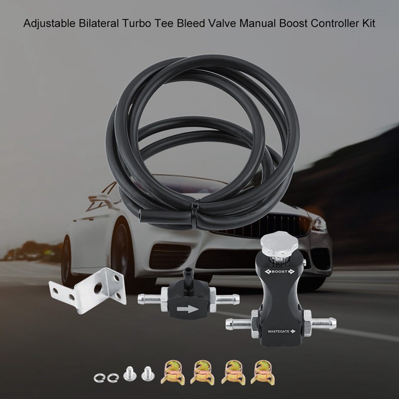 Adjustable Bilateral Turbo Tee Bleed Valve Manual Boost Controller Kit