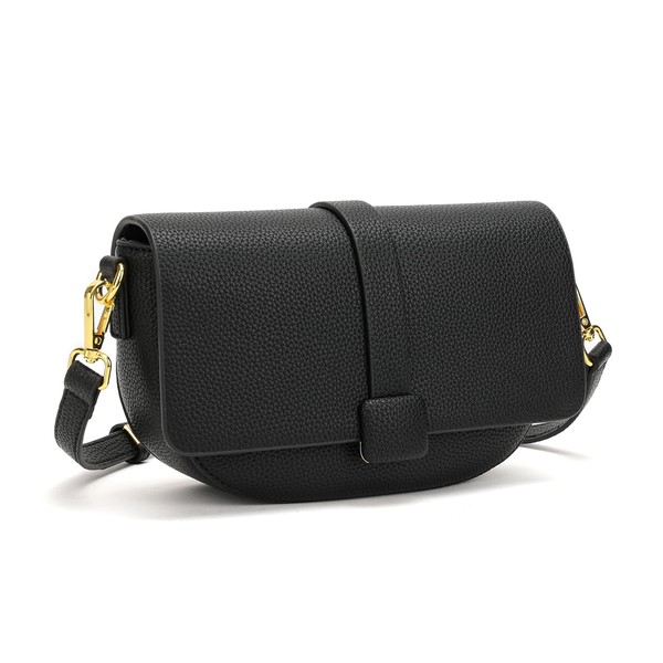 Crossbody Bags for Women Shoulder Handbags Women's Cross Body Bag Purses Small Leather Purse Send Pendant (Black)