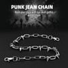 Girinme Punk Wallet Chain with Rivets – Biker Chain Keychain