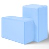 Light Blue Yoga Blocks, Yoga Blocks, 2 Pack, Sturdy Yoga