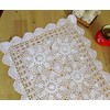 White 16x23 Inch Rectangle HANDMADE Cotton Crochet Lace Placemat Doilies