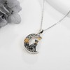 YAFEINI Cat Urn Necklace Sterling Silver Bastet Cat Ashes Pendant