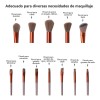 Set 13 Brochas De Maquillaje Profesional Juego De Brochas Color
