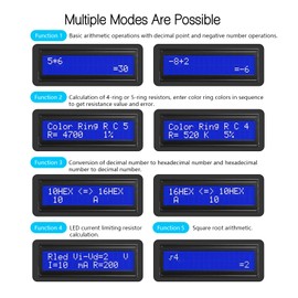 EIELE Electronic Calculator Soldering Practice Kit Resistance Calculator Multifunction Black Case Electronic Learning Kit