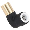 SPARES2GO 15mm x 10mm Push Fit Radiator Valve Black Reducing
