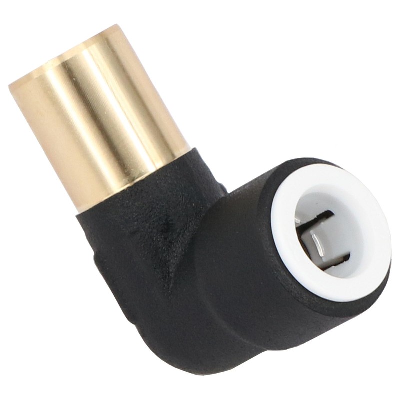 SPARES2GO 15mm x 10mm Push Fit Radiator Valve Black Reducing