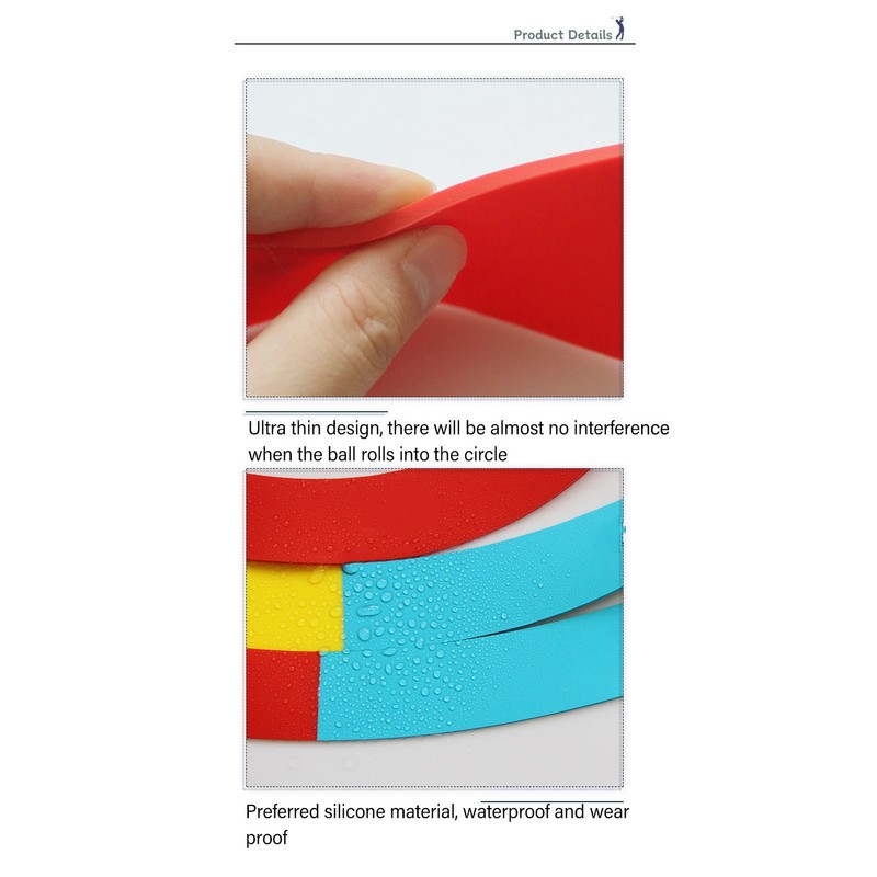 Golf Practice Target Rings Ultra Thin Silicone Vibrant Targets Indicator