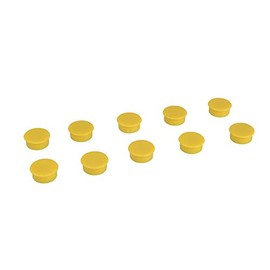AXMA-PK10-07 - Yellow Small Magnets – Kids 10 Pack – School Office Home Fridges and Whiteboards