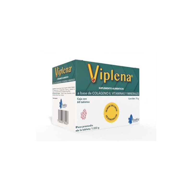 Suplemento Alimenticio con Colageno II, Vitaminas y Minerales, 60 Tabletas