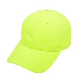 Haveratio Unisex Fluorescent Neon Safety Baseball Cap Bright Solid Color High Visibility Outdoor Sunscreen Hip Hop Snapback Hat Yellow