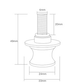 6MM Motorbike CNC Aluminum Swingarm Sliders Spools Stand Screws for YZF R1 R3 R6 R25 R125 R1000 R6S MT-01 MT-03 MT-09 MT-10 RSV4 RSV4 R (Red)