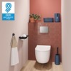 Tiger Tess, Spare toilet roll holder with lid freestanding, Blue/Black,