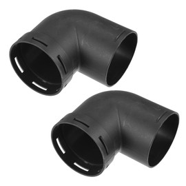 QUARKZMAN Car Heater Warm Pipe Line Angle Output Connection 2.36 Inch 60 mm AD Black Pack of 2