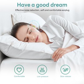 Ear Plugs for Sleeping,GENHY Ultra Soft Foam Earplugs,Ear Canal Curve Design Effective Noise Reduction, Suitable for Sleeping/Snoring/Study/Decoration (Gradient Green, Medium)