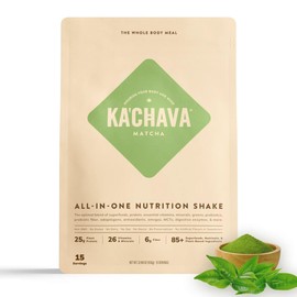 Ka’Chava All-In-One Nutrition Shake Blend, Matcha, 15 Servings, 85+ Superfoods & Nutrients, Greens Plant-Based Superfood Powder Protein Drink, Digestive Enzymes & Probiotics, Vegan Dairy Gluten Free