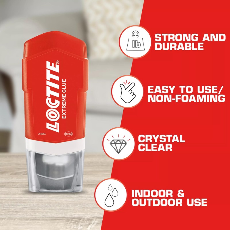 Loctite Extreme Glue, Clear, 1.62 fl oz Tube, 6 Pack