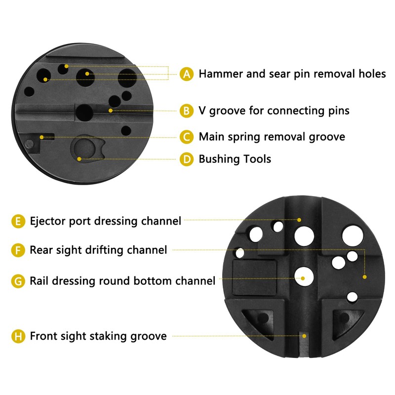 Pridefend Punch Set, Roll Pin Punch Set Made of Solid