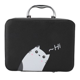 Eyelash Extension Grafting Accessories Storage Box Large Capacity Nail Tool Makeup Organizer with Handle Pink Black