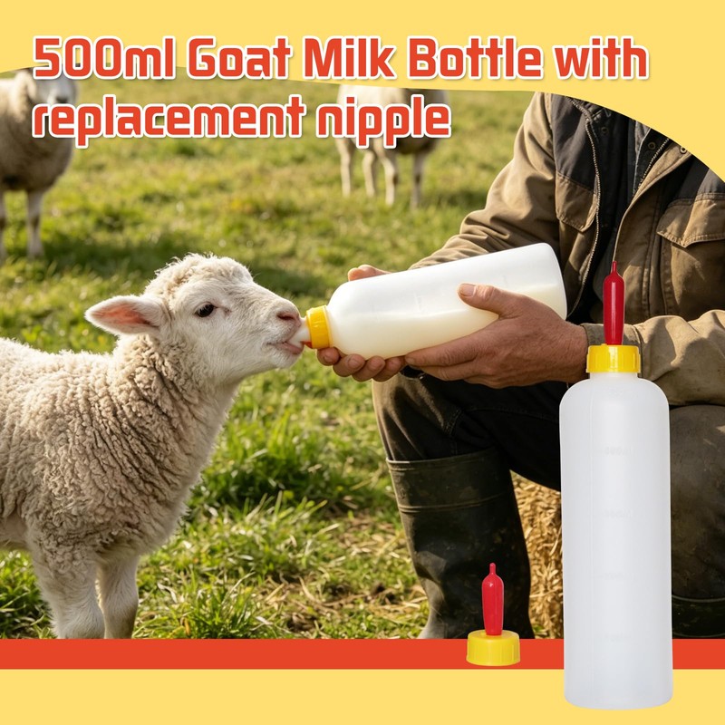 24Pcs Lamb and Goat Kid Feeding Tube Kit Feeding Bottles