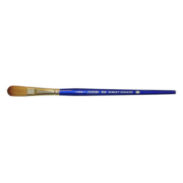 Robert Simmons Sapphire Brush, Oval Wash, Short Handle, 1/2", Blue