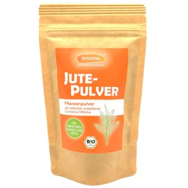 Organic jute powder: 70% more iron than moringa + 15 times more vitamin K than rose hips + 5 times more calcium than baobab + 3 times more vitamin E than wheatgrass | vegan - gluten free - lactose