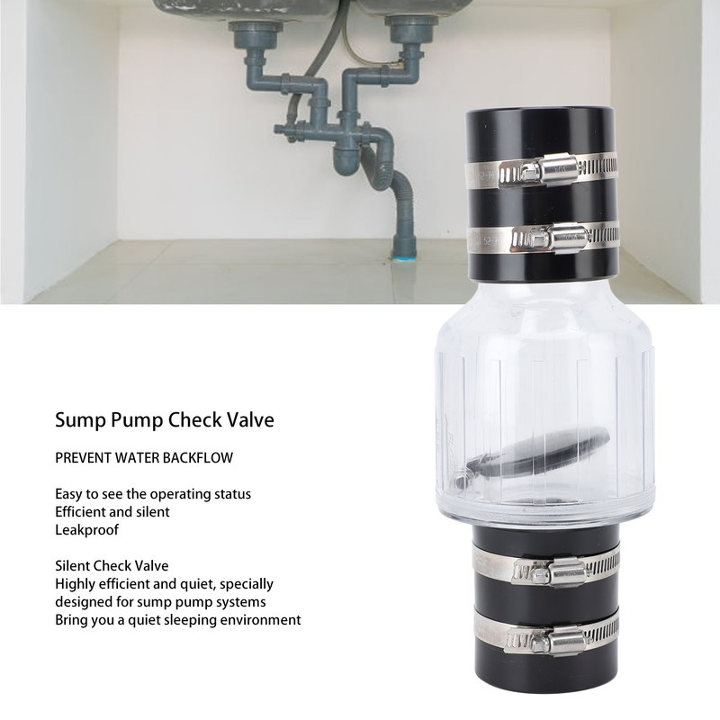 Silent Sewage Sump Pump Check Valve Spring Loaded Flapper for