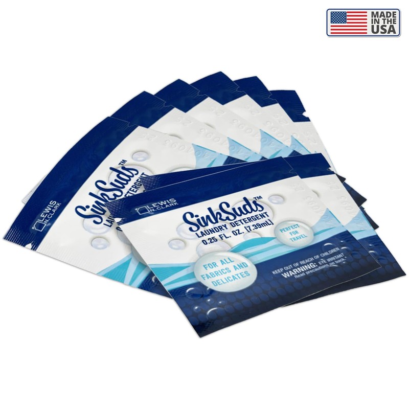 SinkSuds Laundry Detergent, Travel Size Liquid Soap, TSA Compliant, Safe