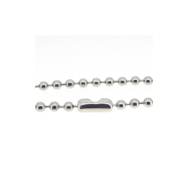 Ball Chain, Stainless Steel, 0.12 inches (3.0 mm), 17.7