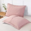 WINLIFE 100% Cotton Quilted Pillow Sham Floral Printed Pillow Cover