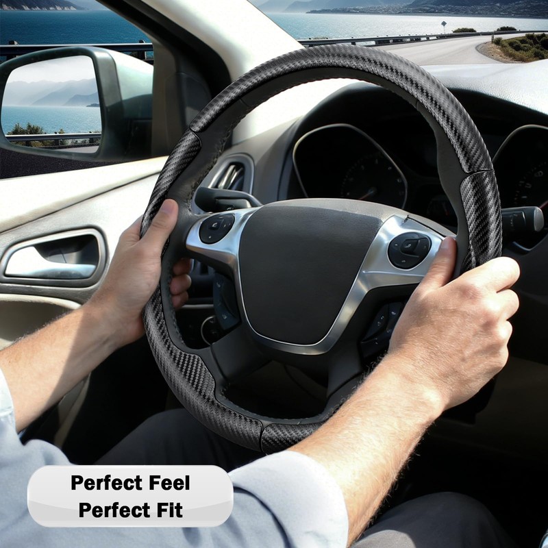 Steering Wheel Cover for Ford Escape 2013-2016/ Focus 2012-2014/ C-MAX