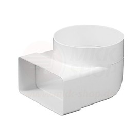 MKK Duct Connector 90° Degree 55 x 110 mm Pipe Connector Diameter 100 mm Ventilation Duct Pipe Connector Connector for Exhaust Ventilation Duct