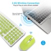 LeadsaiL Wireless Keyboard and Mouse Combo, Wireless USB Mouse and