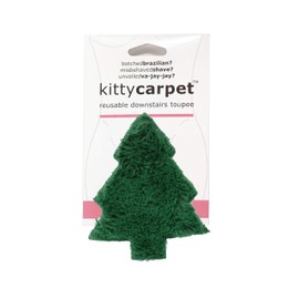 Kitty Carpet: Reusable Downstairs Toupee Merkin Wig – Funny Gag Gift for Women & White Elephant Gift Exchanges (Christmas Tree Hugger Green)