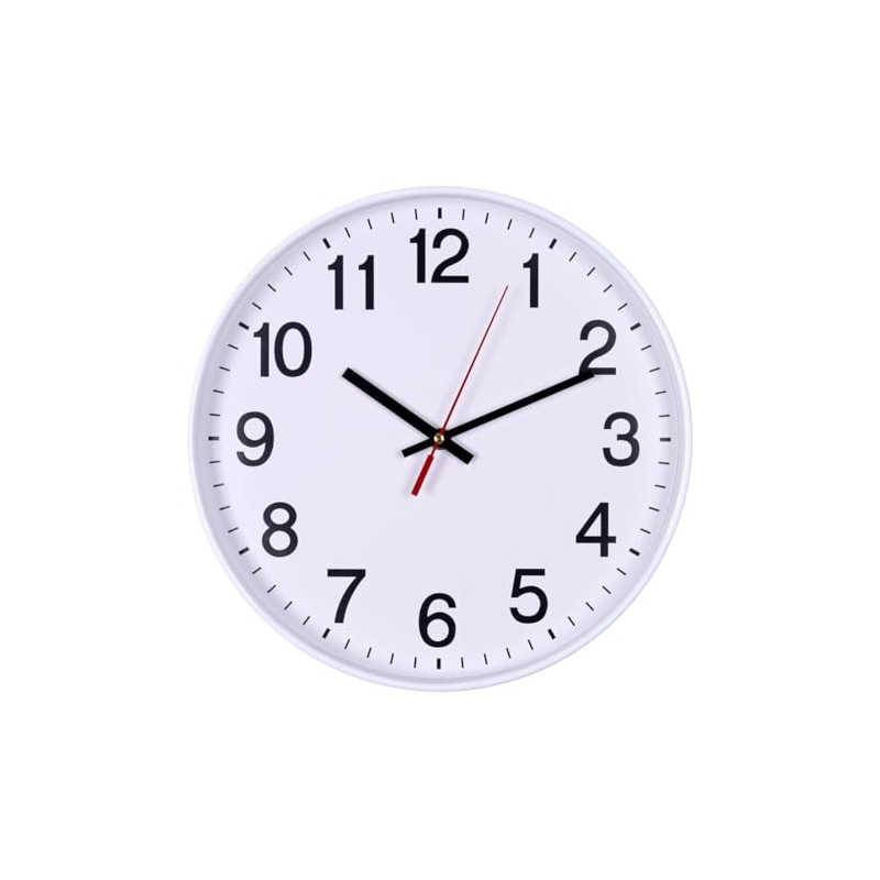 OFFICER PRODUCTS Wall Clock Plastic / 30 cm White Arabic