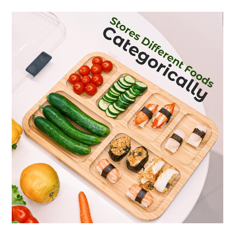 Cutting Boards Charcuterie Board with Clear Lid, Travel Portable Cheese