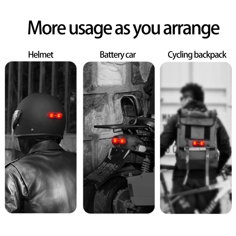 Tail Light LED IP67 Flashing Waterproof Highlight for Motorcycle Bicycle