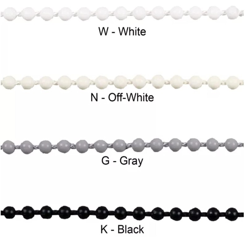 Plastic Ball Bead Chain Cord Roll - 1,000 Feet Spool